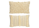 Kissen aus Textil weiß 2-fach, (B/H/T) 50x30x10cm
