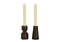 Kerzenhalter aus Mangoholz braun 2-fach, (B/H/T) 6x10x6cm