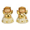 Engel aus Poly gold 2-fach, (B/H/T) 8x10x8cm