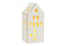 Haus mit LED aus Porzellan weiß (B/H/T) 8x17x7cm