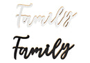 Aufsteller Schriftzug, Family, aus Holz weiß, schwarz 2-fach, (B/H/T) 29x12x2cm