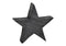 Stern aus Mangoholz schwarz (B/H/T) 15x15x4cm