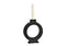 Kerzenhalter aus Mangoholz schwarz (B/H/T) 16x21x4cm