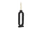 Kerzenhalter aus Mangoholz schwarz (B/H/T) 10x30x4cm