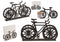 Serviettenhalter Fahrrad aus Metall schwarz (B/H/T) 19x9x3cm