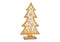 Aufsteller Tannenbaum, Schneeflocke Dekor aus Mangoholz natur, weiß (B/H/T) 23x42x6cm