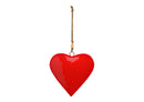 Hänger Herz aus Metall rot (B/H/T) 16x16x2cm