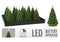 Kerze Tannenbaum mit LED, warm weiß, Dochte Flamme, mit Timer, 2xAAA nicht ink aus Wachs grün (B/H/T) 8x17x8cm