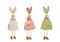 Hänger Hasenmädchen aus Textil grün, rosa, weiß 3-fach, (B/H/T) 15x40x6cm