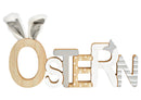Aufsteller Schriftzug Ostern aus Holz natur (B/H/T) 30x20x2cm