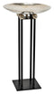 Säule mit Schale aus Metall silber, schwarz (B/H/T) 41x74x41cm