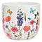 Blumentopf Blumenwiesen Dekor aus Keramik bunt (B/H/T) 17x16x17cm
