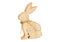 Aufsteller Hase, Frohe Ostern, aus Holz natur (B/H/T) 12x20x2cm