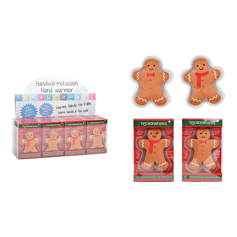 Taschenwärmer Lebkuchen aus Kunststoff braun 2-fach, (B/H/T) 8x10x1cm