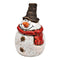 Schneemann aus Steingut weiß (B/H/T) 8x13x8cm