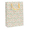 Geschenktüte Merry Christmas Blatt Dekor aus Papier/Pappe bunt (B/H/T) 25x34x2cm