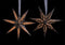 Leuchtstern mit 7 Zacken, beflockt, aus Papier/Pappe Schwarz 2-fach, 60cm