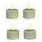 LED Teelichter Set 4-er Set, aus Wachs salbei (B/H/T) 4x4x4cm mit Timer Batteriebetrieb 4xCR2032 nicht enthalten