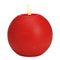 Kerze Kugel LED rot, Flackerlicht, exklusive 2xAA aus Wachs (B/H/T) 10x9x10cm
