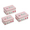 Dosen-Set eckig Stadthaus im Winter 3-er Set, aus Metall pink/rosa (B/H/T) 21x15x9cm, 19x13x8cm, 17x12x7cm
