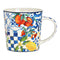 Jumbo Becher Zitrone Dekor aus Porzellan, Bunt (B/H/T) 14x10x9cm 450ml