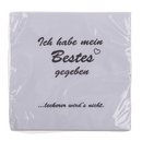 "Papier-Servietten, leckerer wird's nicht,"