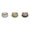 Windlichtglas Bunt 3-fach, (B/H/T) 6x3x6cm
