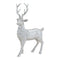 Hirsch in silber aus Poly, B24 x T10 x H36 cm