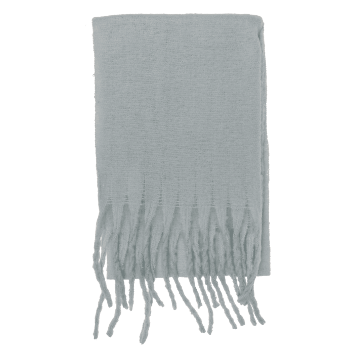 Flauschiger Schal mit Fransen,