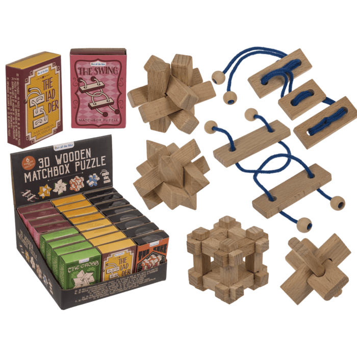 3D Holz-Puzzle in Streichholzschachtel,