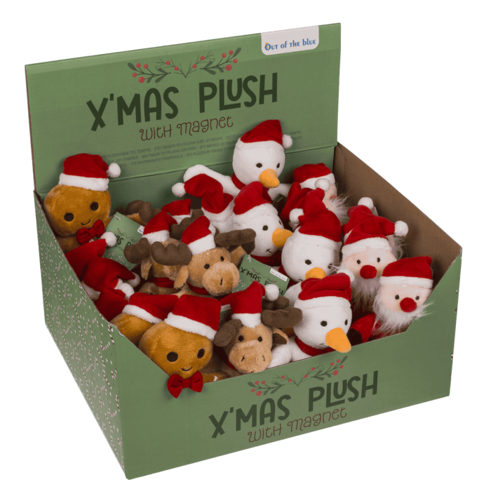 Weihnachts-Plüsch mit Magnet, 15 cm,