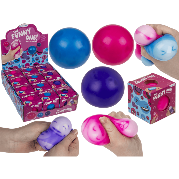 Squeeze Ball, Funny Faces, 6 cm,