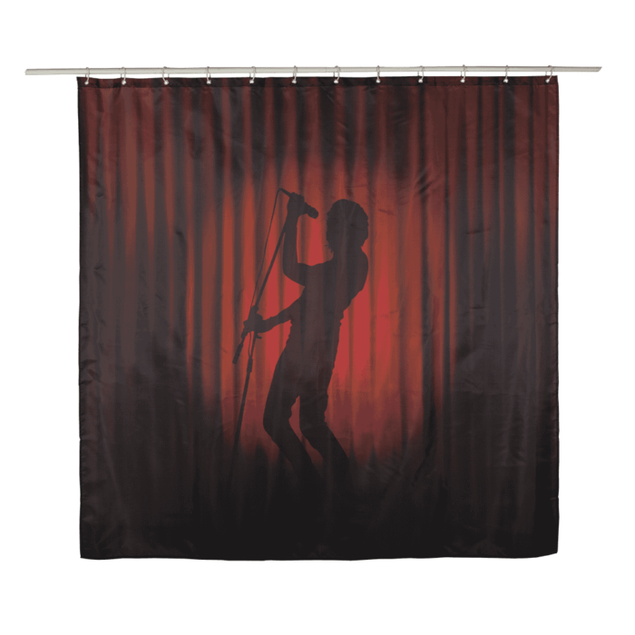 Duschvorhang, Singer Silhouette, 180 x 180 cm,