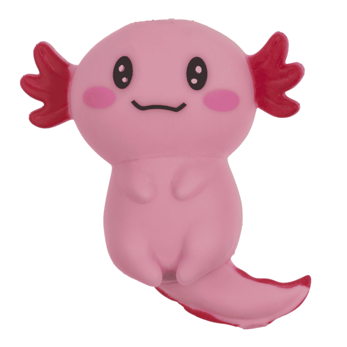 Stretch-Axolotl mit Quarzsandfüllung, 9,5 x 8 cm.