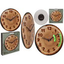 Glas Wanduhr, Baumscheibe, 27 x 30 x 4 cm,