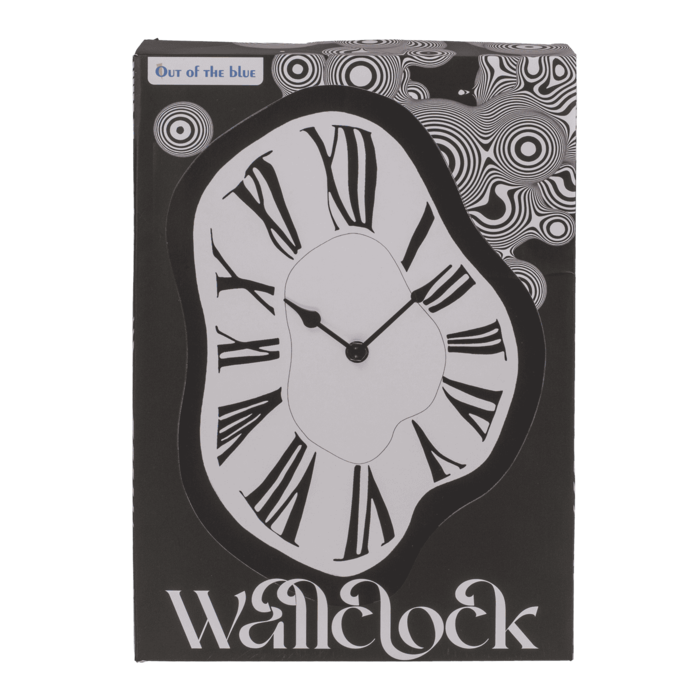 Glas Wanduhr, Melting Time, 22 x 33 x 4 cm,
