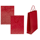 Rote Papier-Geschenktüte, Shiny Hearts,