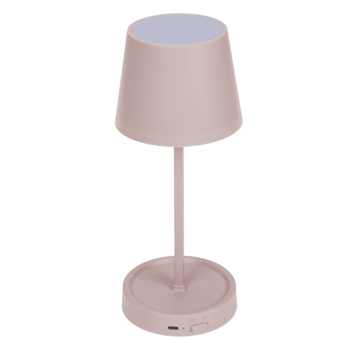 Rosafarbene Tisch-Lampe mit LED,