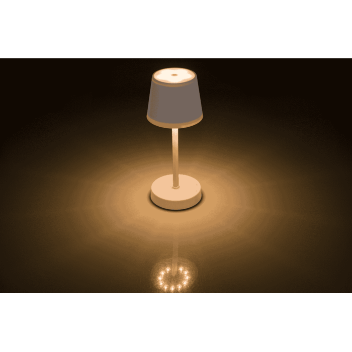 Rosafarbene Tisch-Lampe mit LED,