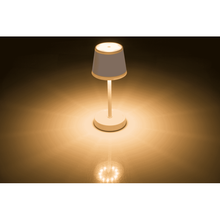 Rosafarbene Tisch-Lampe mit LED,