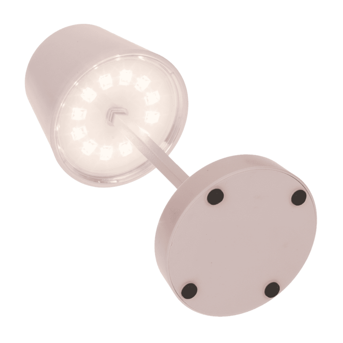 Rosafarbene Tisch-Lampe mit LED,