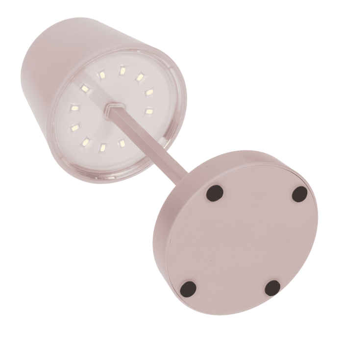 Rosafarbene Tisch-Lampe mit LED,