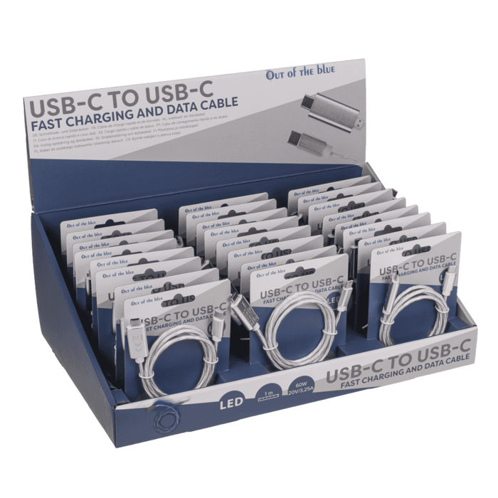 USB-C auf USB-C Schnelllade- und Datenkabel, 1 m.,