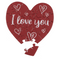 Herzförmige Geschenkkarte, Puzzle, Love,