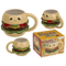 Becher, Kawaii Burger, aus Dolomit,