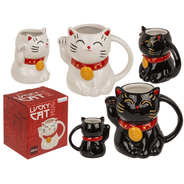 Becher, Lucky Cat, aus Dolomit,
