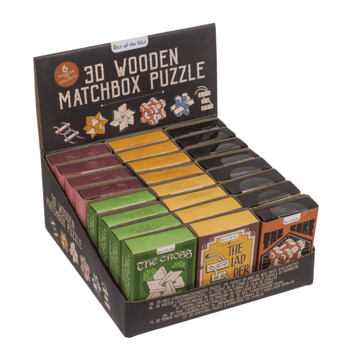 3D Holz-Puzzle in Streichholzschachtel,