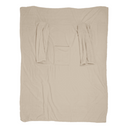 Beigefarbene Kuscheldecke mit Ärmeln & Taschen,