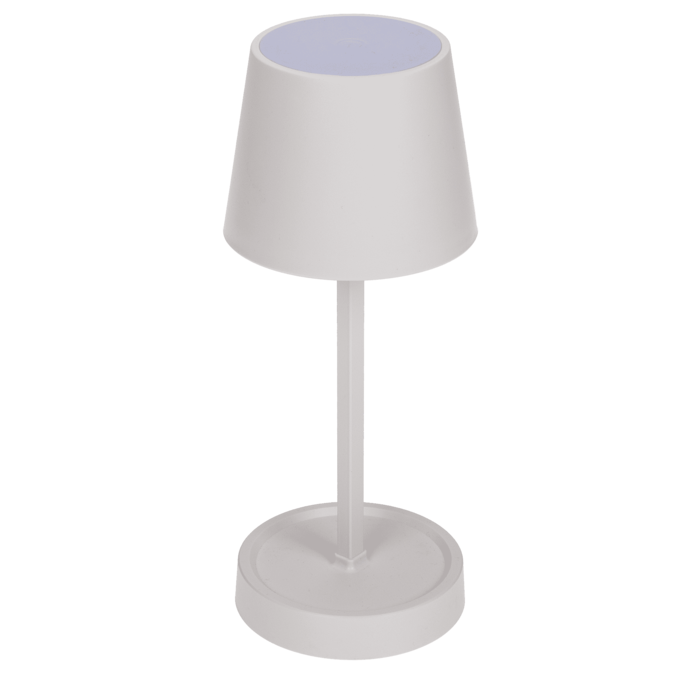 Weiße Tisch-Lampe mit LED,