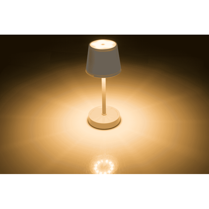 Graue Tisch-Lampe mit LED,